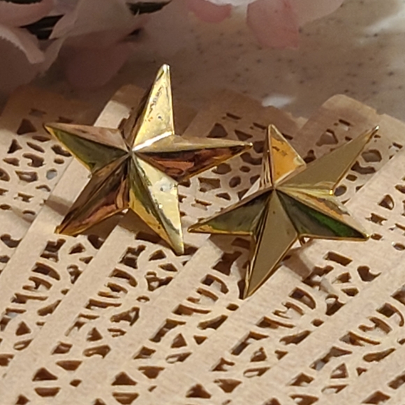 80's Style Gold earrings vintage earrings for sale - Picture 8 of 12